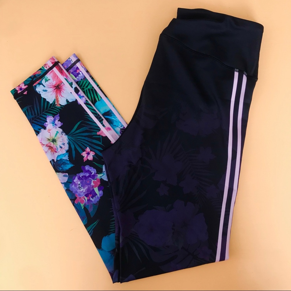 Yelete Active Full Length Hibiscus Leggings